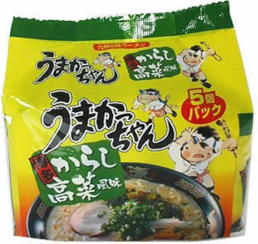 Amazon.co.jp: うまかっちゃん 博多からし高菜風味 5個パック